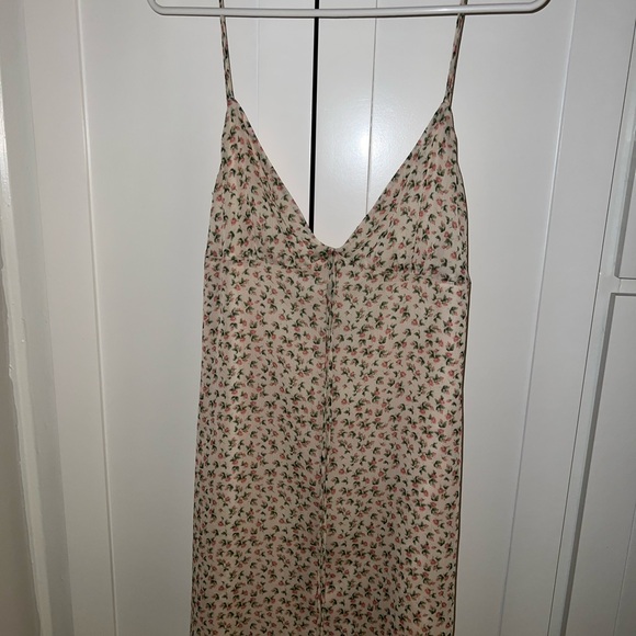 Zara Dresses & Skirts - Zara Cream Floral Strap Dress